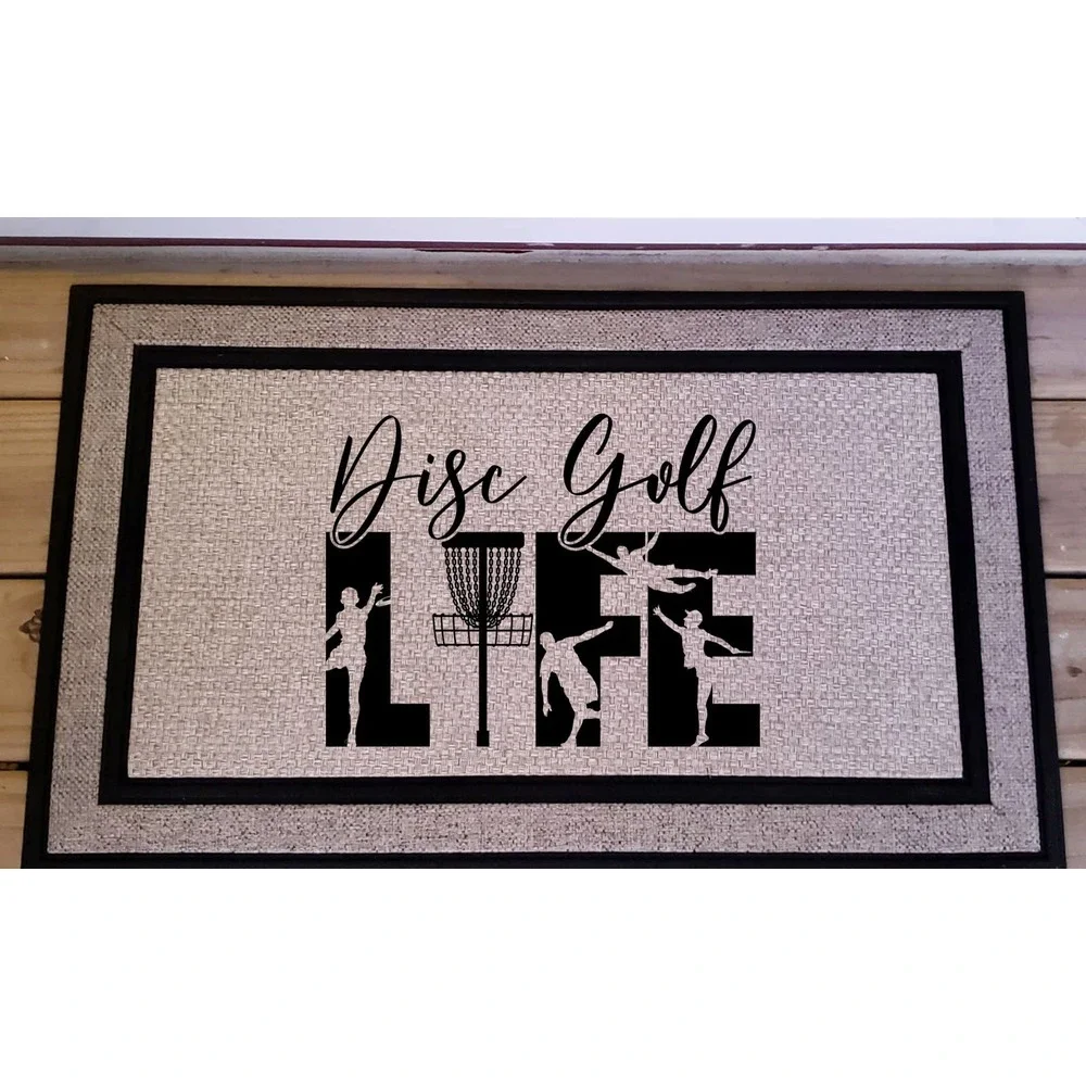 Disc Golf DiscGolf Life Logo Door Mat Disgolfer Gift Doormat